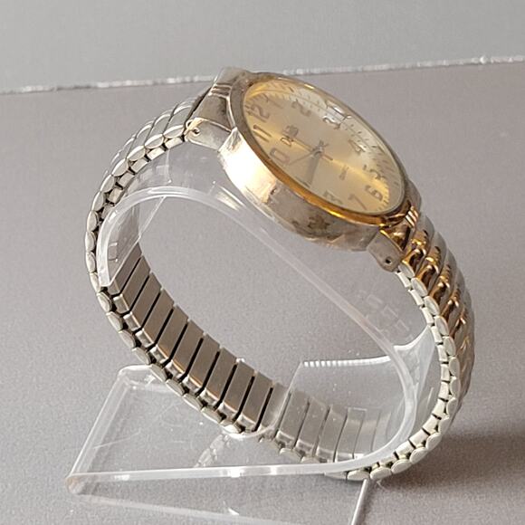 Details Mens Quartz Watch Silver Dial Expansion Band Stainless Steel Back Tested - Picture 6 of 15